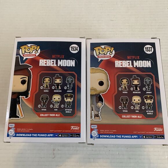 Rebel Moon Kai Pop! & Nemesis Vinyl Figure Funko Lot Of 2 New 1537 1534 - Picture 3 of 6
